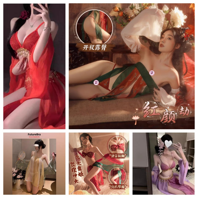 Ancient Style Han Dynasty Sexy Intimates 2025 New Sexy Pajamas Dancer Uniform Passionate Bed Shame Date Collection