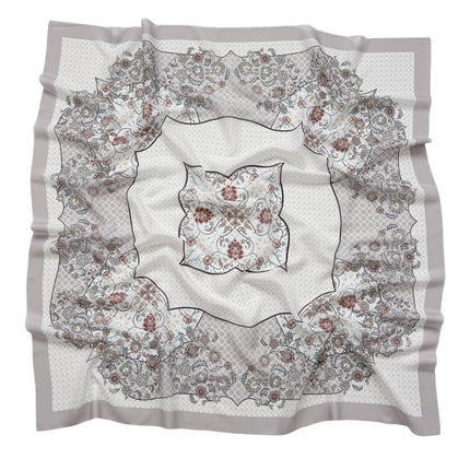 Cross-Border New Product Voile Print 110 Square Scarf Classic Lace Scarf Turban Malaysian Shawl