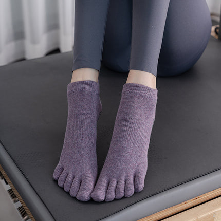 Toesox quality new gradient yoga socks tie-dyed backless five-finger socks sports pilates dispensing non-slip socks