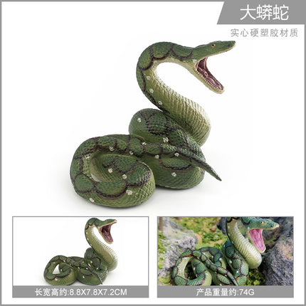 Simulation wild reptile model children's cognitive tummy giant coral snake boa trick decoration