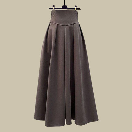 Autumn and Winter Outfits for Women 2025 New Large Size Loose Fake Two-Piece Sweater Versatile Vest Slimming Look Skirt Three-Piece Set