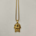 Gold pendant + 3mm*55cm pearl chain / Stainless steel s.steel