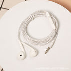 2m white crystal wire with microphone tuning