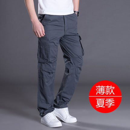 Wholesale overseas overalls men's pants casual overalls labor protection wear-resistant straight loose spring and autumn casual pants multi-pocket