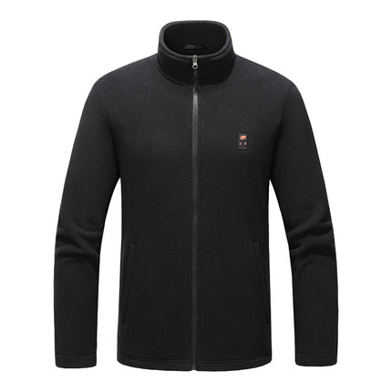 Fleece Heating Jacket Cross-border Winter Intelligent Electric Heating Constant Temperature Warm with Display Screen Fleece Men's Heating Clothing