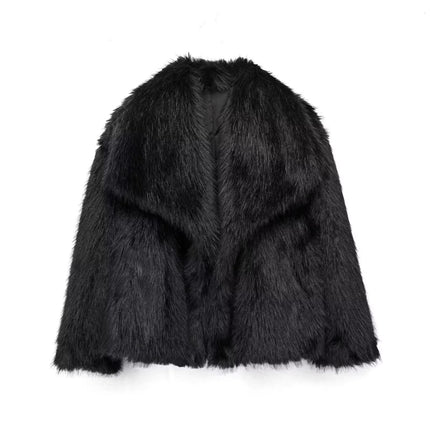 SAW AliExpress Independent Station Women's Wear European and American Style Artificial Fur Effect Short Coat 4360 240 712