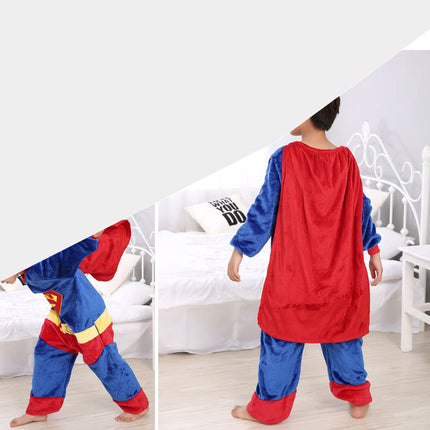 2025 New Cartoon One-Piece Animal Pajamas for Children, Thickeneded Flannel New Performance Clothes, Exclusively for Cross-Border Supply