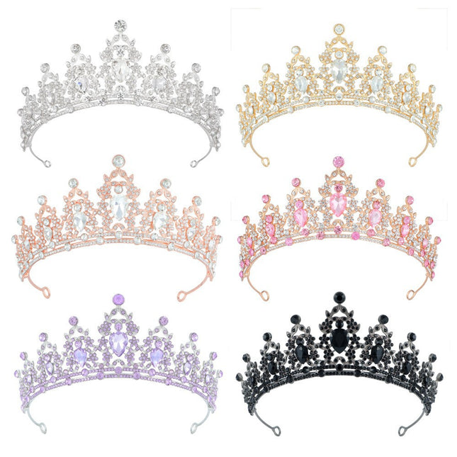 European and American Fashion Birthday Crystal Crown Tiara Decoration Girl Party Photo Internet Celebrity Atmosphere Props Scene Layout