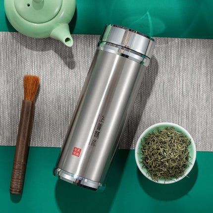 Silver Cup 999 sterling silver liner health cup large capacity vacuum cup snowflake silver tea cup elegant cup lettering