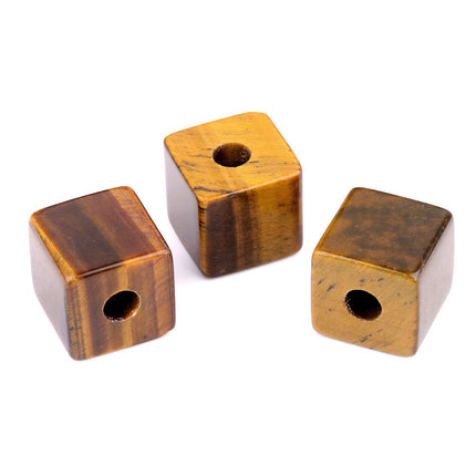 Amethyst Agate Semi-Precious Stone 16mm Hole Diameter 5mm Square Large Hole Loose Beads DIY Jewelry Accessories Wholesale