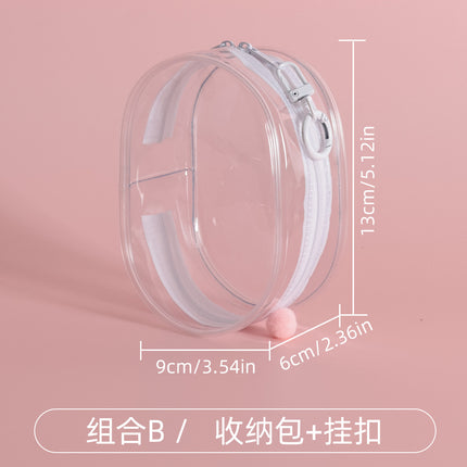 10cm13cm baby out walking baby bag pvc transparent bag star doll should aid cotton doll display storage bag