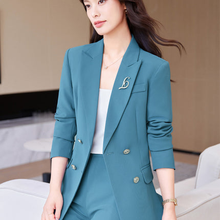 Professional Suit suit Women's Small Spring and Autumn New Long Sleeve Fashion Casual Goddess Fan OL Commuter Suit Pants