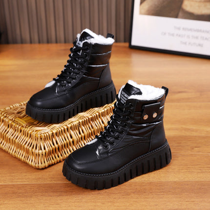 High-Top Dad Shoes for Women, Popular Model, 2026 Winter New Style, Fleece-Lined and Thickened Cotton Shoes, Casual Sports Shoes Zy-12297