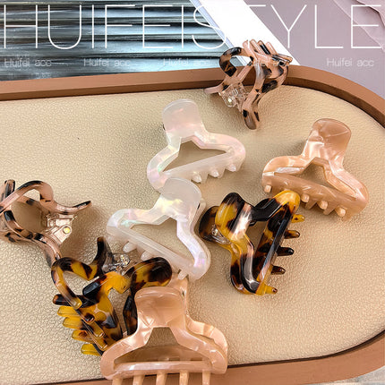 Leopard small size Hairpin Women's Head High-ponytail Clip Bangs Side Hairpin Cyber Celebrity Shark Clip Headwear Clip