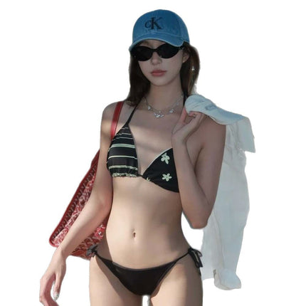 New Ins Style Bikini Korean Style Split Swimsuit for Women Pure Lust Style Tight Push-Up Backless Beach Swimsuit for Women