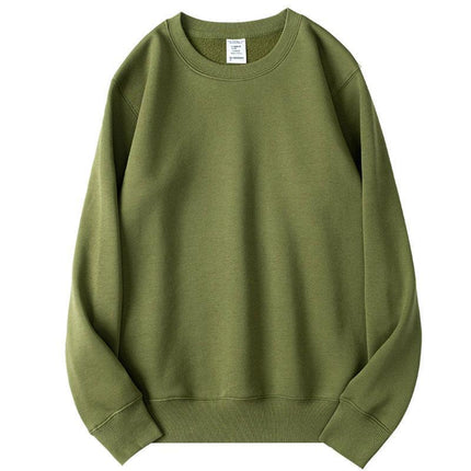 Acura Green 400g Heavy Loose Casual Velvet Jacket Solid Color Simple Thick Quality Turtlenose Wear