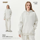 Oatmeal Grey-Hoodie / S