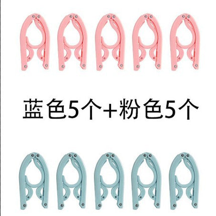 Folding hanger multi-functional drying rack non-slip outdoor travel portable hanger travel home magic clothes wholesale
