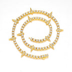 Gold full diamond panther necklace / 18inch（45cm）