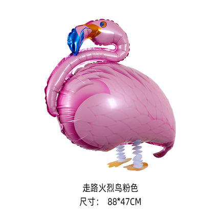 Walking animal balloon online celebrity cartoon walking pig balloon night market stall push aluminum film balloon wholesale