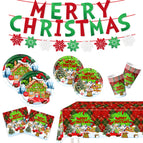 Set- 7inch + 9inch + paper cup + paper towel + tablecloth + flag-66pcs