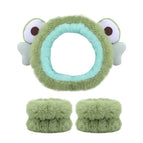 Big-eyed green 1 headband/2 wristbands