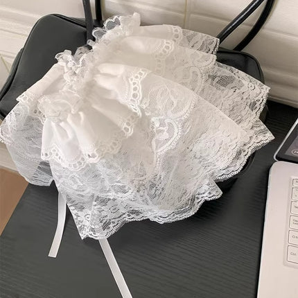 New Stylish Versatile Heavy Lace Ruffled Short Apron Skirt Half-Length Hot Girl Dress