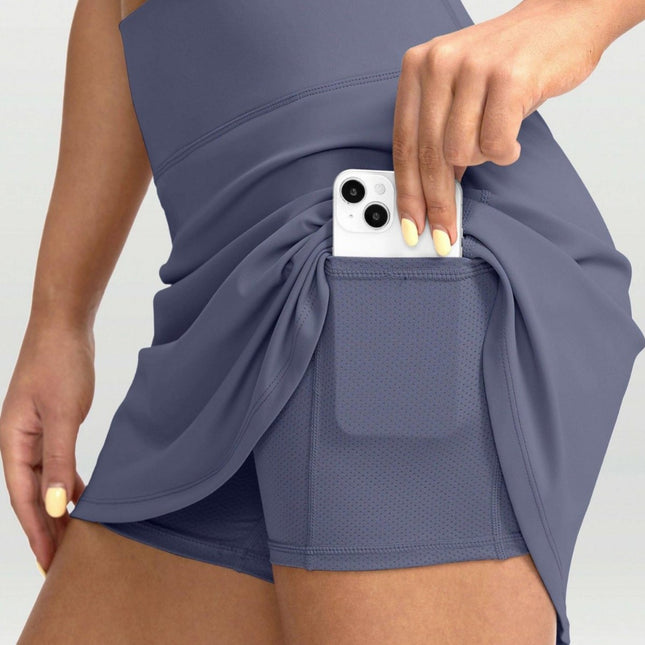 2024 Amazon Casual Sports Skirt High Waist Tennis Skirt Yoga Shorts Cross Border Fitness Yoga Skirt Yoga Pants