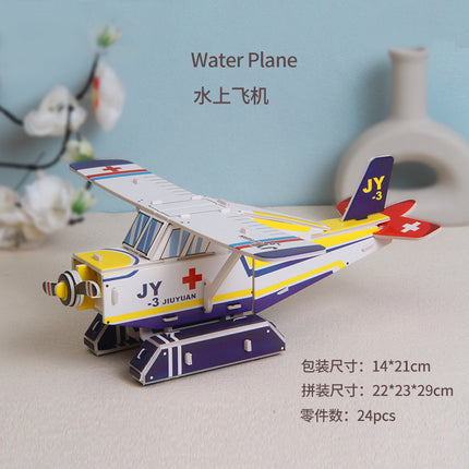 Paper 3D Stereo Puzzle Education School Model DIY Handmade Kidsren's Educational Toys Girls Kindergarten Wholesale