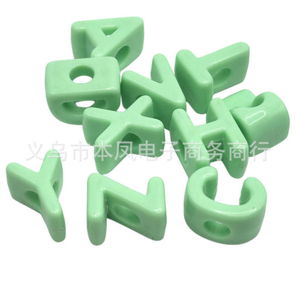 Acrylic Solid Color Shoe Buckle DIY Large Hole Letter Beads String Loose Bead Pen Car Pendant Mobile Phone Chain Bag Chain Jewelry Accessories
