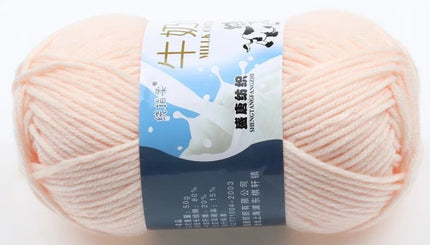 Five-Strand Milk Cotton Wool Ball Wholesale Medium Thick Thread Crochet Doll Shoes Scarf Handmade DIY Knitting Material Package