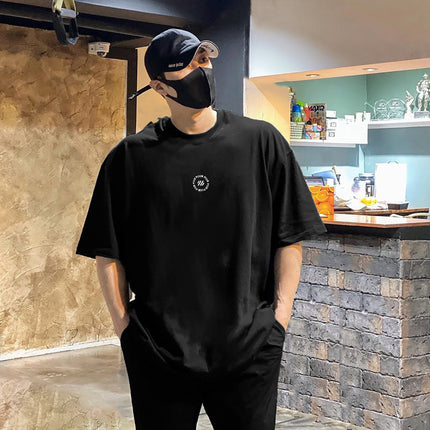 VQ muscle fitness Brothers Sports men's T-shirt summer round neck cotton running short sleeve top leisure generation hair