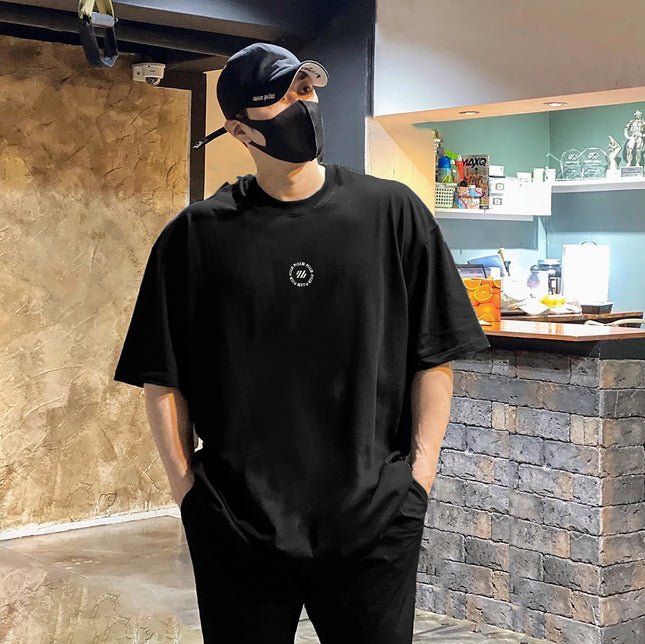 VQ muscle fitness Brothers Sports men's T-shirt summer round neck cotton running short sleeve top leisure generation hair