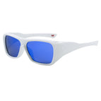 White frame blue film
