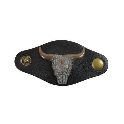 Handmade Leather Car Keychain Mini Cat Mask Shape Keychain Hollow Key Chain Key Ring Toy in stock