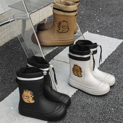 Quality Kapibara Cute Children's Rain Boots for Boys and Girls, New Lightweight Waterproof Shoes for Older Children