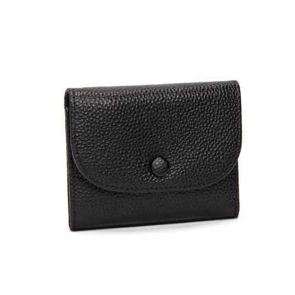 Top Layer Cowhide Small Purse Mini Simple Solid Color New Leather Coin Card Bag with Full Leather Coin Purse for Women