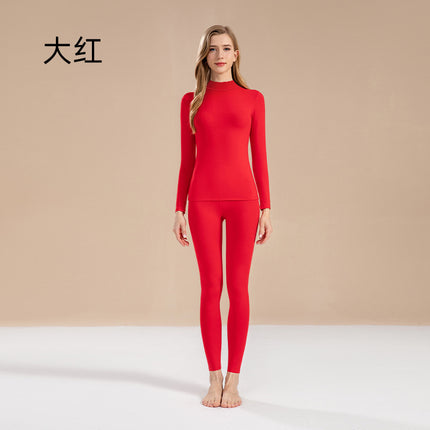 Autumn and Winter Women's Pure Cotton Thin Thermal Underwear Set 2025 New Autumn and Winter Mid-Neck Full Cotton Base Layer Thermal Sweater
