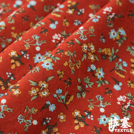 Hemp Cotton Digital Printing Fabric Printing Cotton and Linen Clothing Fabric Vintage Handmade DIY Tablecloth Patchwork Southeast Asia