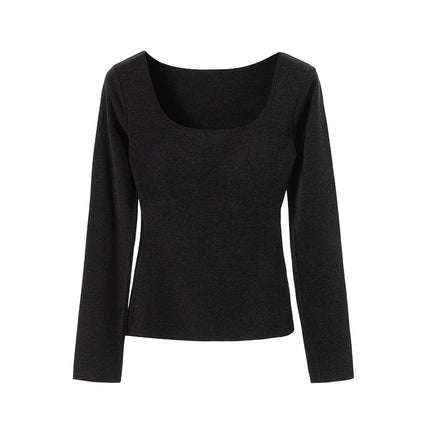 0811 Base Layer Shirt with Chest Pad, Comic Cup Autumn Clothing, Warm Inner Wear, Long-Sleeved Top, Inner Wear, Muscle Base Layer, Winter Fleece-Lined