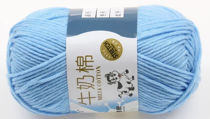Five-Strand Milk Cotton Wool Ball Wholesale Medium Thick Thread Crochet Doll Shoes Scarf Handmade DIY Knitting Material Package