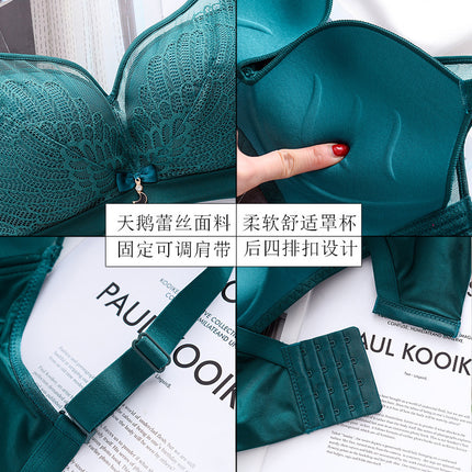 Explosions Swan Dream Lace Bra Gather No Steel Ring Women's Adjustable Underwear Thickness Cup Factory Explosions on behalf of the hair