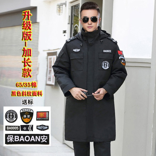 Autumn and Winter New Hot Thickened Cashmere Liner Security Suit Cotton Coat Twill Stand Collar Lined Overalls Cotton Coat