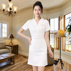 White short sleeve dress / S