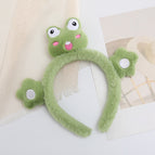 Flower green frog headband