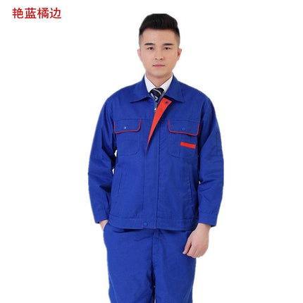 Labor protection clothing work clothes wear-resistant thickened long sleeve suit men's and women's autumn and winter jacket workshop auto repair tooling printing tooling