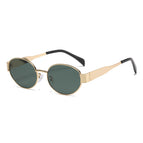 Gold frame dark green film (black feet)