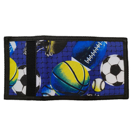 Cross-Border Football Print Kidsren's Coin Purse, Student Sports Basketball Wallet, Foldable Ultra-Light Toy Zipper Wallet