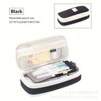 Twill retractable pencil case [black]