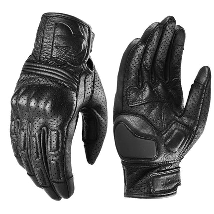 Motorcycle riding gloves leather autumn and winter retro warm anti-fall Knight motorcycle equipment Four Seasons windproof gloves